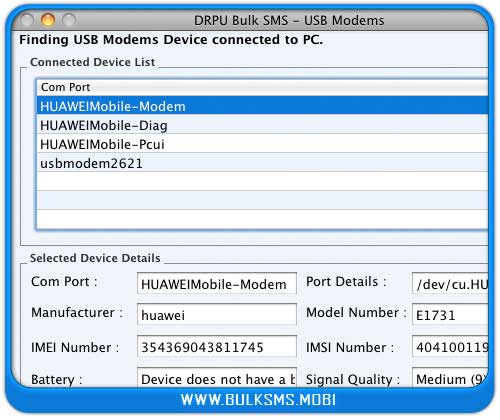 Mac Bulk SMS Software for USB Modems software