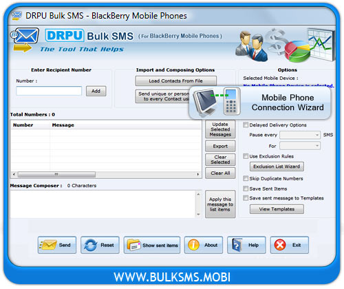 Bulk SMS Software for BlackBerry Mobile Phones