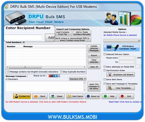 Bulk SMS Software - Multi USB Modem