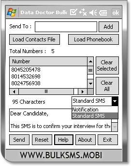 Pocket PC to Mobile Bulk SMS Software