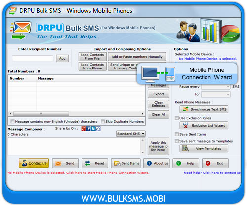 Bulk SMS Software for Windows mobile phones