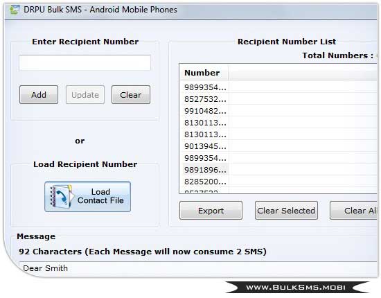 Bulk SMS Android Mobile screenshot