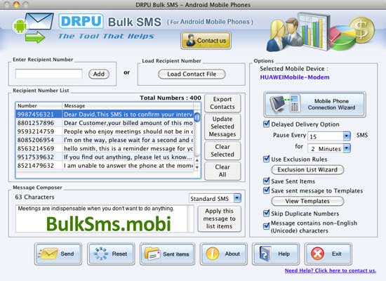 Android Bulk SMS Program 9.2.1.0 full