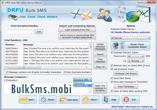 GSM Mobile Messaging Program screenshot