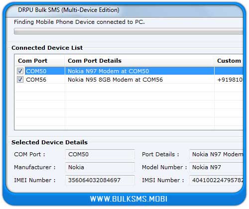 Bulk SMS Software GSM Mobile Phone screenshot