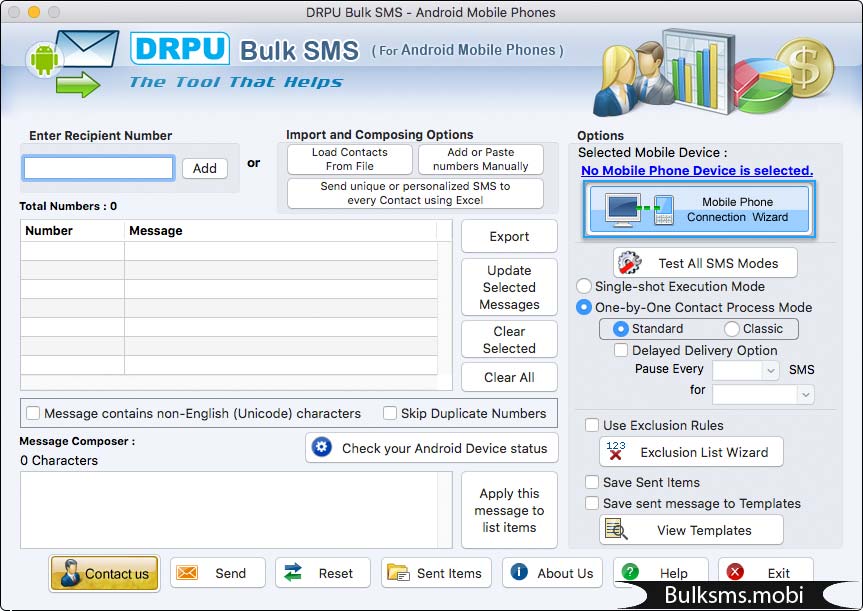 Mac Bulk SMS Software for Android Phones