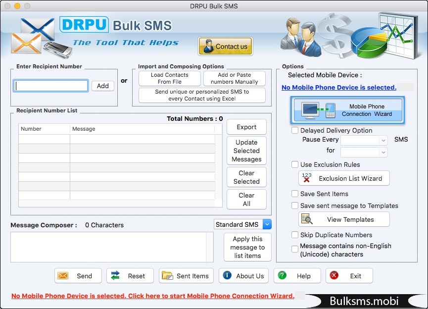 Mac Bulk SMS Software for GSM phones