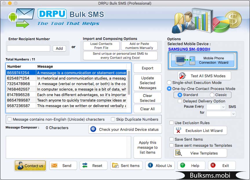 Mac Bulk SMS Software - Professional