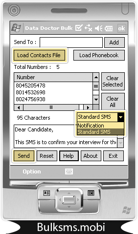 Pocket PC to Mobile Bulk SMS Software