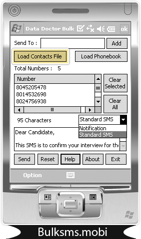 Pocket PC to Mobile Bulk SMS Software