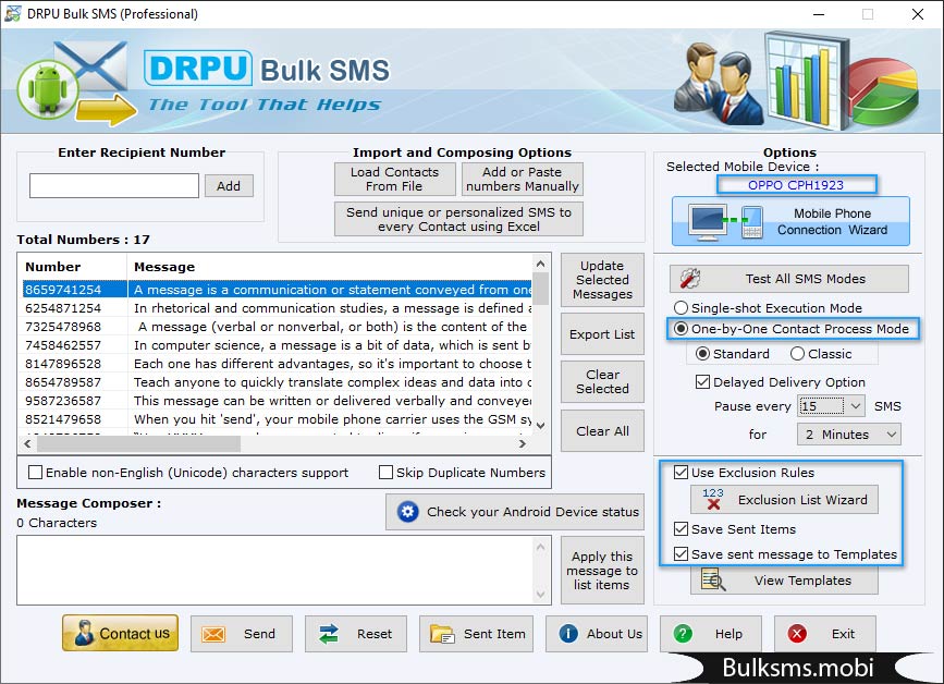 Bulk SMS Software – Professional