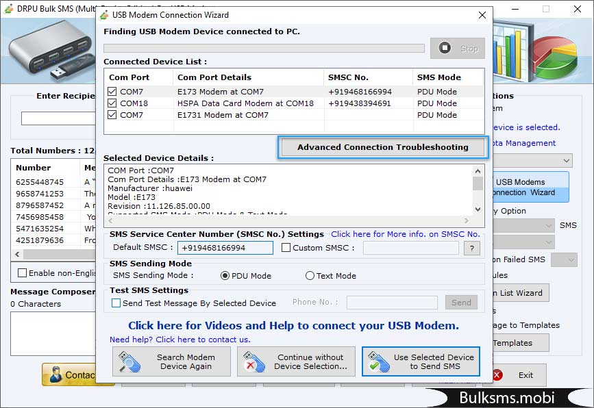 troubleshoot connected device